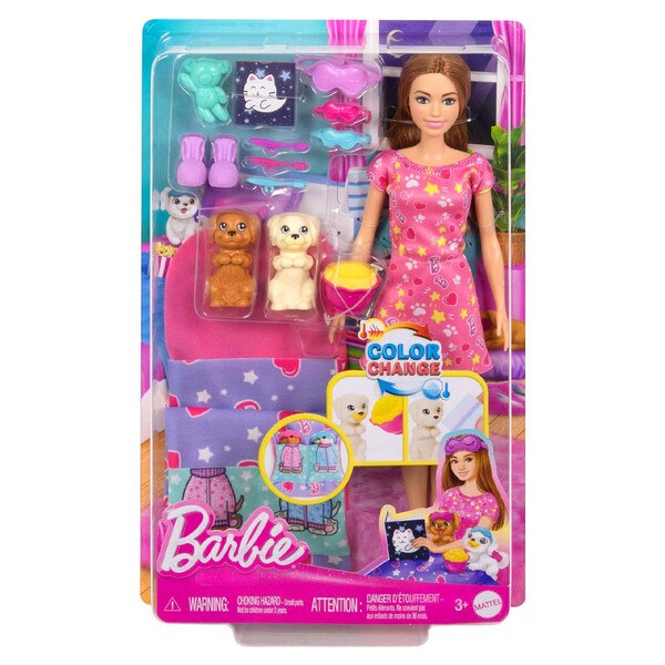 Poupée Barbie Slumber Party Pyjama Rewind 80's Edition 2022 Mattel HJX19 Neuve