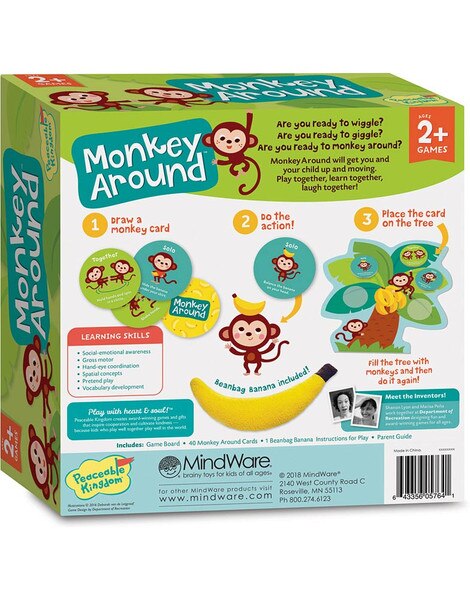 Peaceable Kingdom Monkey Around Board Game for Toddlers
